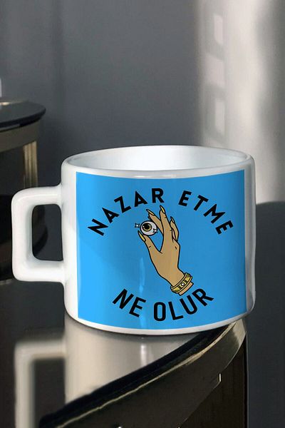 HobiShop Don't Be Evil Eye What Happens Printed Teacup