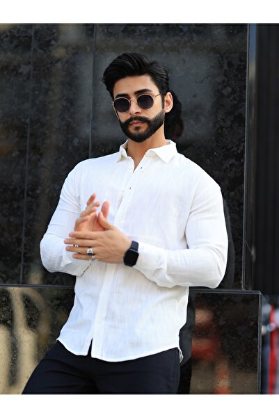 YNGMENCLASS FLAM LINEN TEXTURED OWERSIZE SHIRT