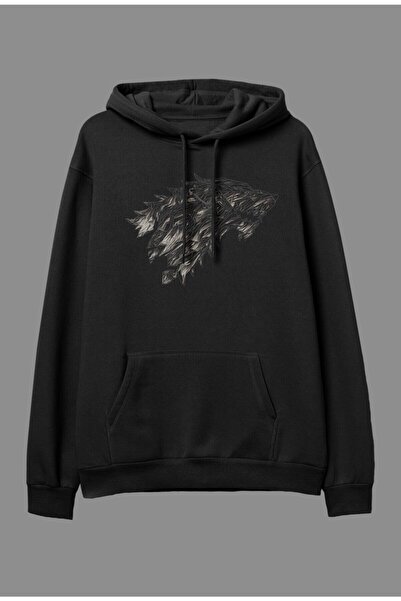 ZOKAWEAR Unisex Game Of Thrones Tasarım Baskılı Kapüşonlu Sweatshirt Hoodie