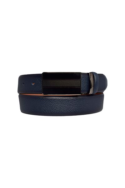 GoDeri 100% Genuine Leather, CLAMSHELL BUCKLE, Navy Blue Classic, Fabric Trouser Belt 3.5 cm_black2_laci_flotter
