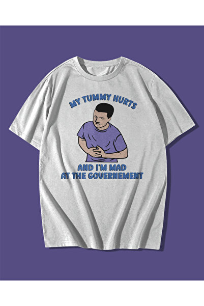 rebelberi Boli me stomak Napisano sarkastično tematska bela prevelika unisex ...