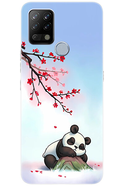 TECNO Pova (LD7) Uyumlu Kılıf Desen Baskılı Silikon Uyuyan Panda STK:627 CP-g...