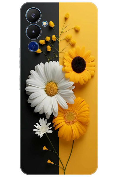 TECNO Pova 4 (LG7n) Uyumlu Kılıf Desen Baskılı Silikon Papatya Serisi STK:737...