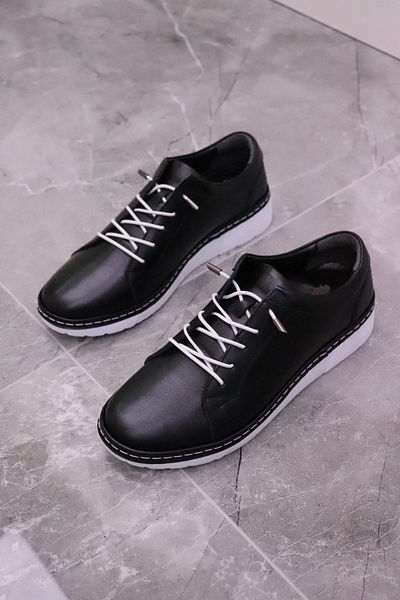 Venüs -23150003 Black Genuine Leather Women's Casual Shoes