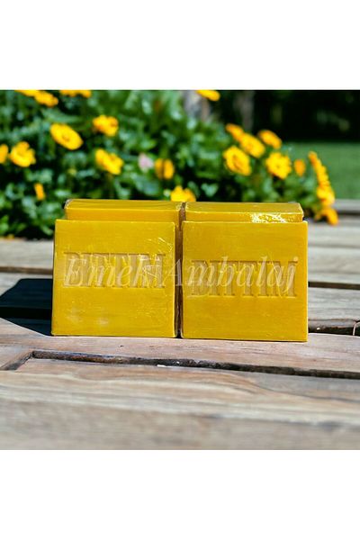 KALE NATUREL SABUN صابون طبيعي أصفر بيتيم 2 حبة 100 جرام