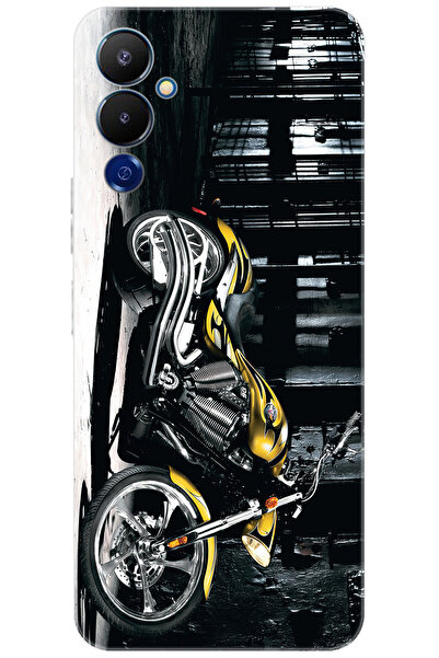 Pova 4 (LG7n) Compatible Sheath Pattern Printed Silicone Motorcycle NGO:297 CP-WAISQ8h