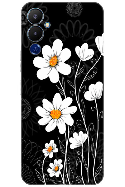 TECNO Pova 4 (LG7n) Uyumlu Kılıf Desen Baskılı Silikon Papatya STK:693 CP-J0M...