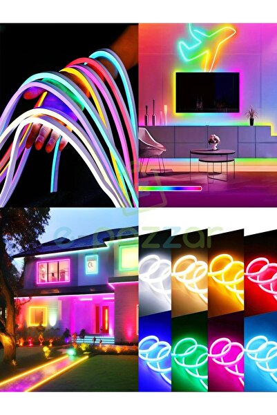 LightSpace 5 Metre Multicolor 16 Renk Kumandalı 16 Renk Dimmable 4 Fonksiyon Esnek Şerit Neon Led Aydınlatma