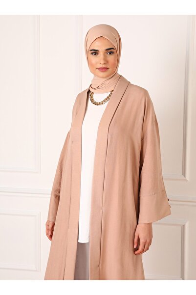 Refka Aerobin Comfortable Fit Caftan Ferace - Dark Beige - Refka