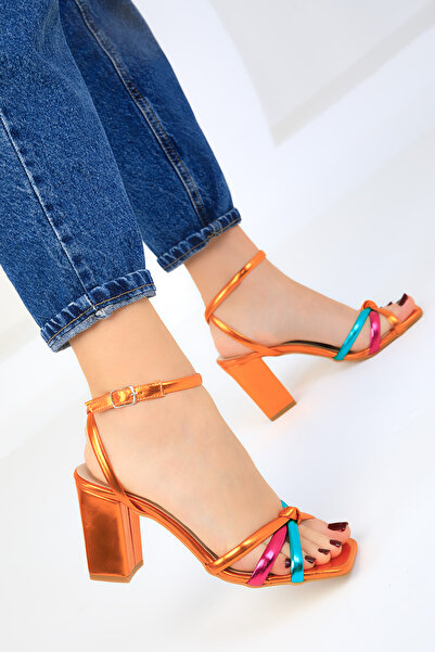 SOHO Orange-Multi Women's Classic Heeled Shoes 18927