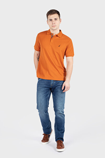 Nautica Caramel Men's Polo Neck T-Shirt JCAP001