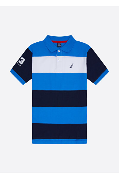 Nautica تي شيرت بولو للأولاد باللون الأزرق N3JI0698