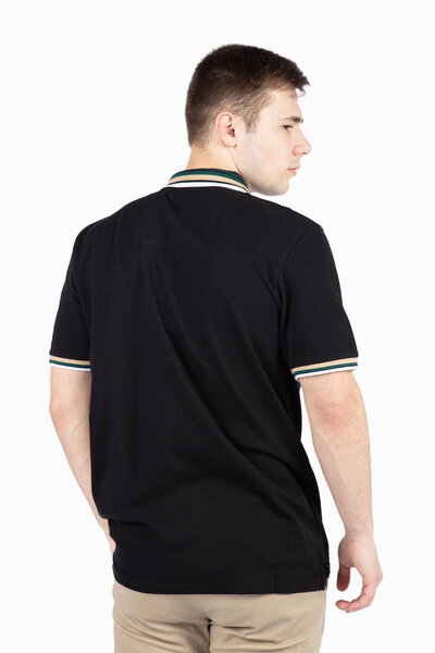 Nautica Men's Black Polo Neck T-Shirt N1K01357