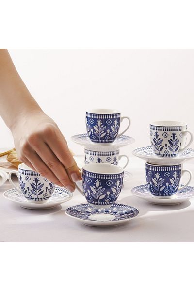 Karaca Peyker Kaffeetassen 6 Kişilik Set, 85 ml