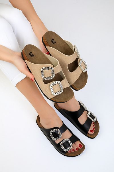 SOHO Women's Black Slippers 15103