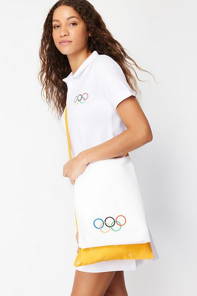 The Olympic Collection Gelbes Strandtuch-Taschen-Set aus 100 % Baumwolle TBEAW24PH00000