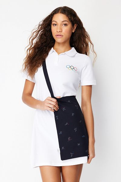 The Olympic Collection Schwarzes Strandtuch-Taschen-Set aus 100 % Baumwolle TBEAW24PH00000
