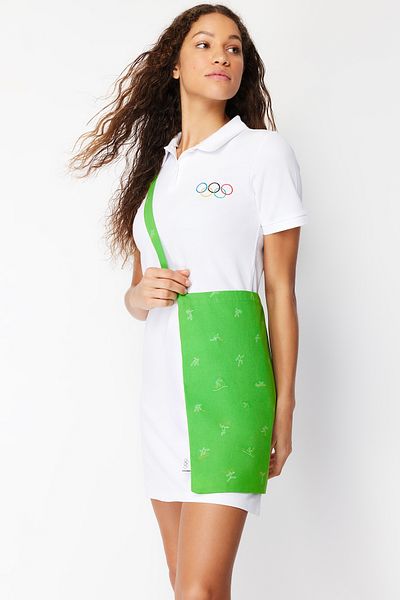 The Olympic Collection Grünes Strandtuch-Taschen-Set aus 100 % Baumwolle TBEAW24PH00000