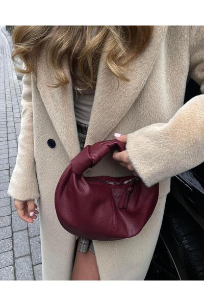 Tina Düğüm Detaylı Çanta Bordo