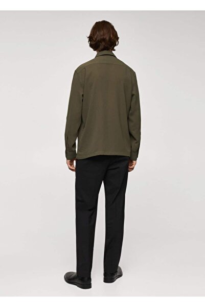 MANGO Man Dökümlü Bowling Yakalı Gömlek