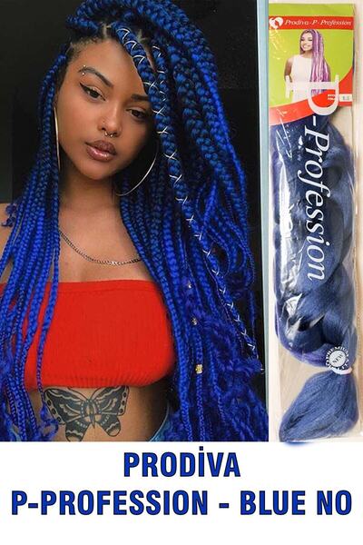PRODİVA SENTETİK ÖRGÜLÜK SAÇ,AFRİKA ÖRGÜSÜ,RASTA,TWİST ÖRGÜ, BLUE, MAVİ