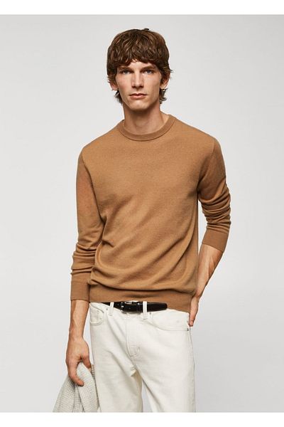 MANGO Man Sweter z domieszką wełny I?nce Knitwear