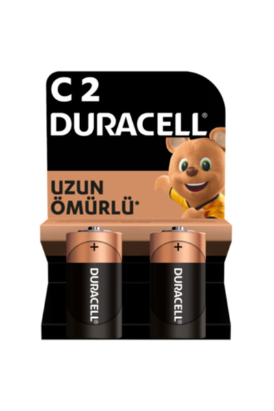 Duracell Alkalin C Pil, 1,5V (LR14 / MN1400), 2’li Paket Yeni Model 210035