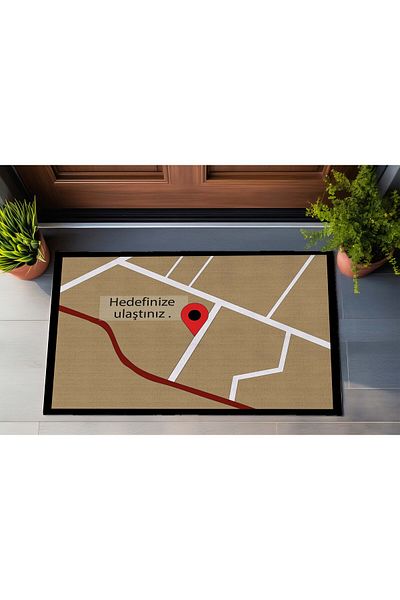 menesahome You Have Reached Your Goal Decorative Digital Print Door Mat