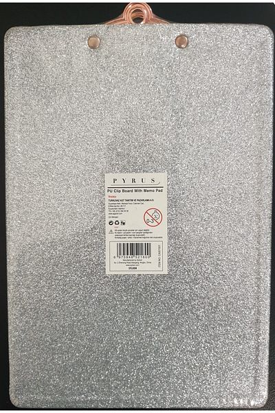 Pyrus A5 CLIPBOARD WITH MEMO PAD SILVER