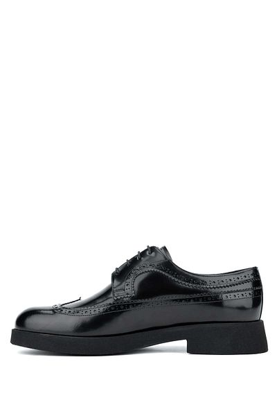 Tamer Tanca Genuine Leather Men's Black Opening Shoes - Casual