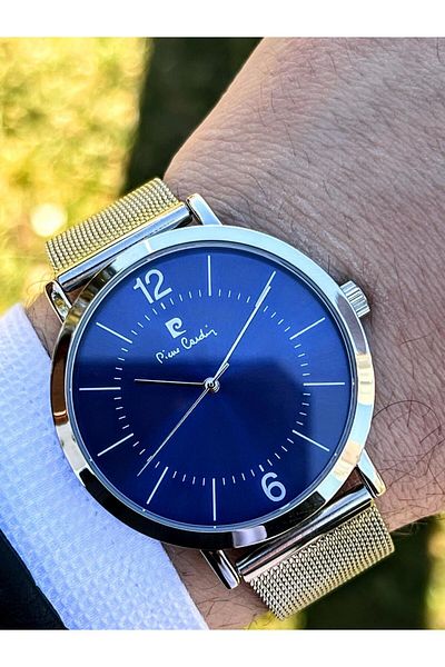 Pierre Cardin Steel Cord 30 Mt Water Resistant Special Series Mesh Cord Men's Wristwatch PCE800011F104
