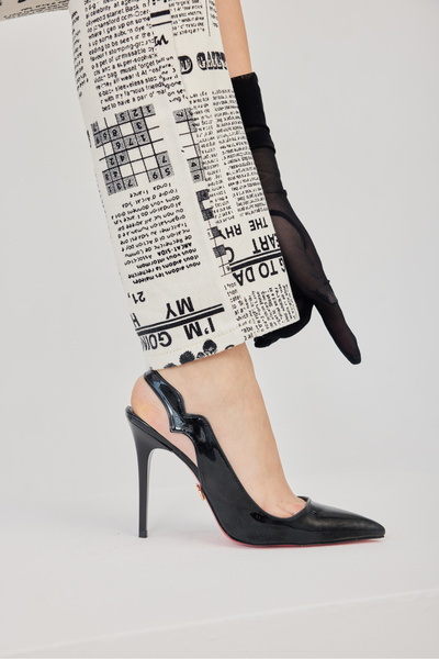 AYAKKABI PRENSİ Siyah Siyah Rugan Kadın Stiletto, Topuklu Ayakkabı