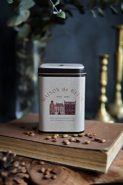 EVLE Azura Coffee PattErned Er018-7f Square Metal Storage ContainEr - 9x9 Cm