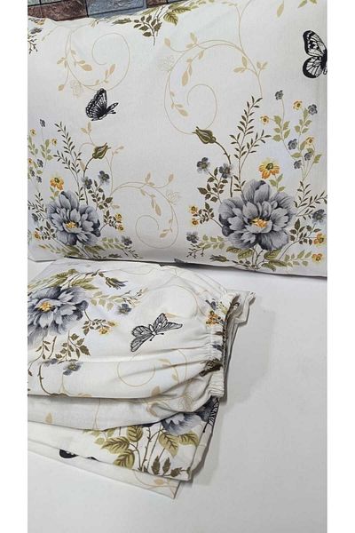 GASEL ÇARŞI COTTON RANFORCE FABRIC SINGLE PERSON RUBBER SHEET SET (100X200 & 120X200)