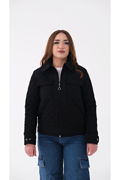 Blues Outlet ΓΥΝΑΙΚΕΙΑ ΜΠΡΟΣΤΙΝΗ ΤΣΕΠΗ ΜΑΡΚΑ ΚΑΠΙΤΩΜΕΝΟ ΠΑΛΤΟ-ΜΑΥΡΟ