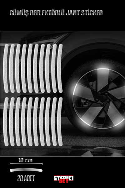 STİCKERCI BEY REFLEKTÖRLÜ Tekerlek Şerit Moto Araba Uyumlu Oto Aksesuar Motor...
