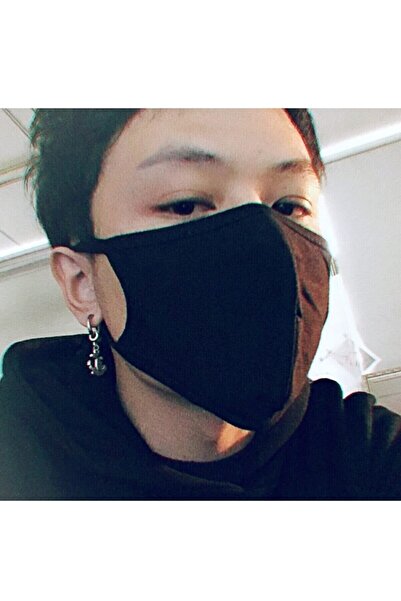 TREND COLLECTİON Gümüş Şimşek, Çapa, kurukafa Model Sallantılı Çelik Unisex Küpe Set (3 adet)