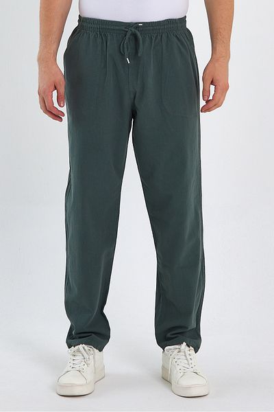 COMBİNE MİCHAİL Ανδρικό σκούρο πράσινο παντελόνι Jogger Basic - Relaxed Fit