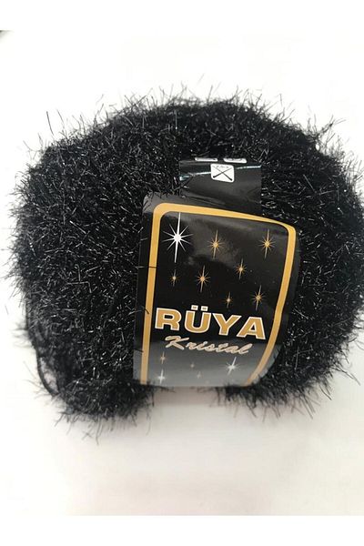 Rüya Κρυστάλλινο Ασημί Σχοινί Μαύρο