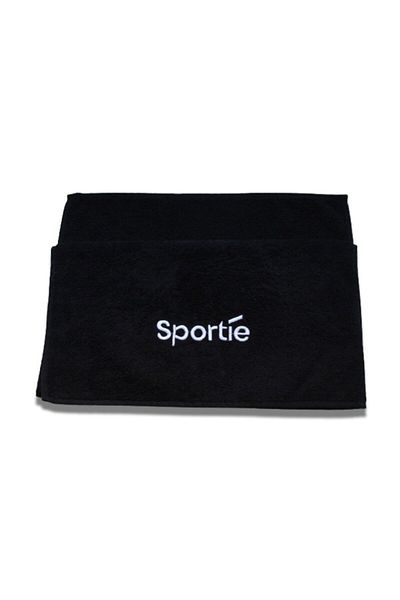Sportie Αθλητική πετσέτα 100% βαμβακερή μαύρη