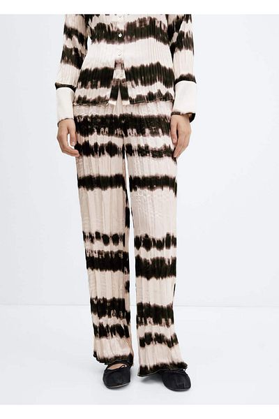 MANGO Woman Tie-Dye Pleated Trousers