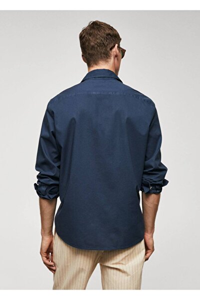 MANGO Man Regular Kesim Pamuklu Vual Gömlek