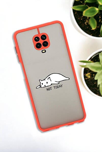 mooodcase Xiaomi Redmi Note 9 Pro Uyumlu Not Today Desenli Buzlu Şeffaf Lüx Telefon Kılıfı