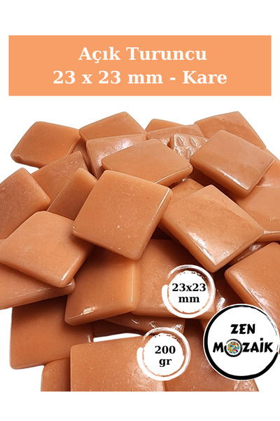 Zen Mozaik Sanatsal Mozaik Çalışmalarınız için 23 x23 mm - Kare Cam Mozaik Taşı