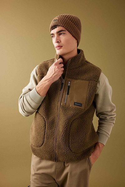 DeFacto Discovery Channel Oversize Fit Stand Collar Vest B4107AX24SP