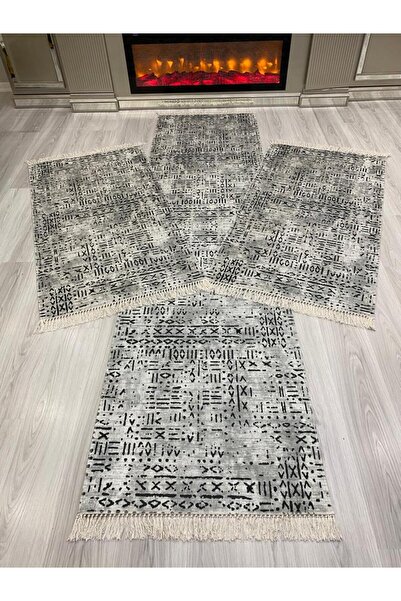 ALLGELSİN Yatak Odası Halısı Seti 3 'lü Yatak Odası Halı Takımı 2 Adet 80x150...