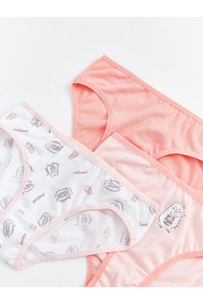 LC Waikiki LCW Kids Printed Girl's Panties 3-Piece