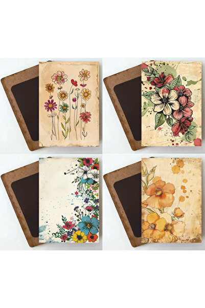 Hayat Poster vinatage nostaljik tarzda çiçek çizimleri ev mutfak dekorasyon 4...