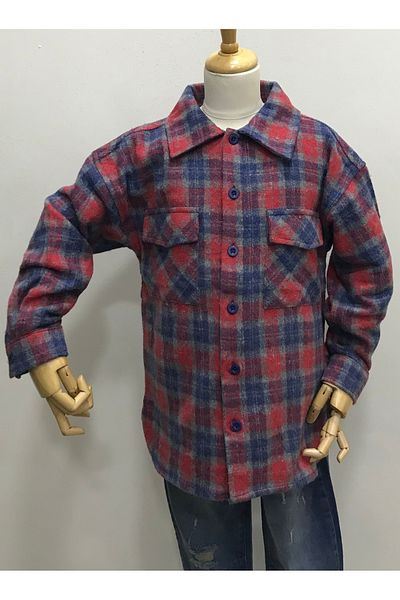Çikoby Boy's Red-Blue Jumper Shirt