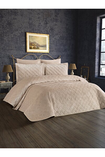 AYBERK HOME TEXTİLE NALIA ÇİFT KİŞİLİK YATAK ÖRTÜSÜ - BEJ
